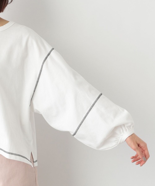 GLOBAL WORK(グローバルワーク)の「袖ボリュームショートプルオーバー/267012(Tシャツ/カットソー・レディース・ホワイト/ライトグリーン/その他/ダークグレー・FREE)」の16枚目の写真