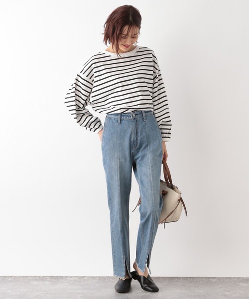 GLOBAL WORK(グローバルワーク)の「袖ボリュームショートプルオーバー/267012(Tシャツ/カットソー・レディース・ホワイト/ライトグリーン/その他/ダークグレー・FREE)」の5枚目の写真