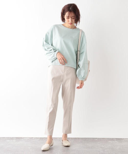GLOBAL WORK(グローバルワーク)の「袖ボリュームショートプルオーバー/267012(Tシャツ/カットソー・レディース・ホワイト/ライトグリーン/その他/ダークグレー・FREE)」の6枚目の写真