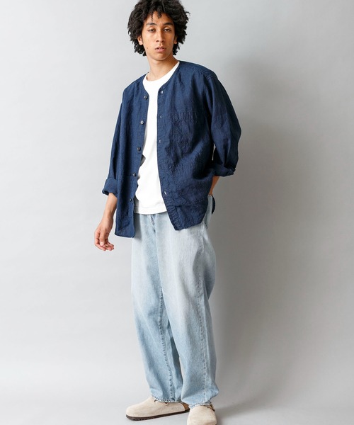 Johnbull（ジョンブル）の「ルーズテーパードジーンズ（デニムパンツ・メンズ・ライトインディゴブルー・SMALL/MEDIUM/LARGE）」の17枚目の写真