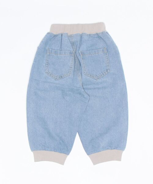 aimoha（アイモハ）の「aimoha-KIDS- ウォッシュデニム裾リブ絞りパンツ（スラックス・キッズ・ブラック/ブルー・100/80/110/90/120/130）」の10枚目の写真