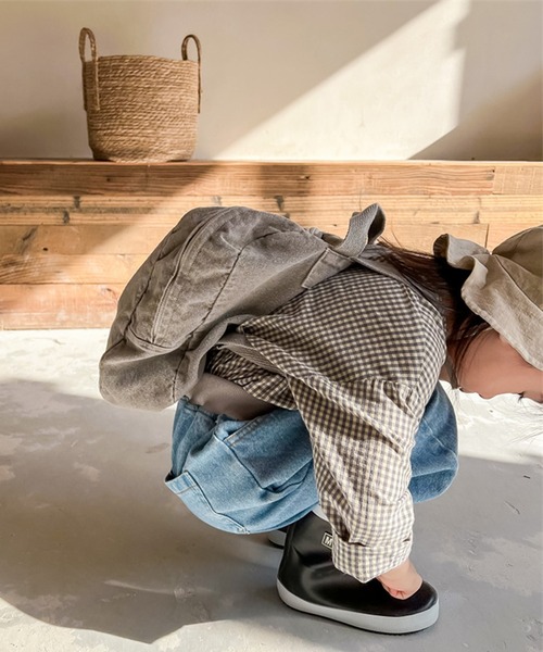 aimoha（アイモハ）の「aimoha-KIDS- ウォッシュデニム裾リブ絞りパンツ（スラックス・キッズ・ブラック/ブルー・100/80/110/90/120/130）」の17枚目の写真