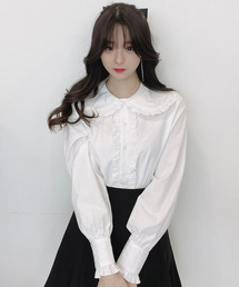 TITTY&CO. | 【titty&Co. Produced by POYO】ビックカラーフリルブラウス(シャツ/ブラウス)