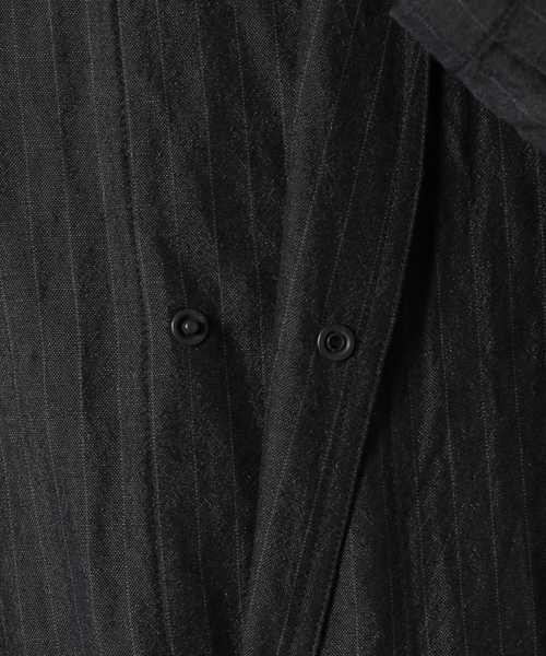 JOURNAL STANDARD J.S HOMESTEAD(ジャーナルスタンダードホームステッド)の「【j.s.homestead】WOOL LINEN WEATHER パジャマジャケット(ブルゾン・メンズ・チャコールグレー/ライトグレー/ネイビー・MEDIUM/LARGE)」の14枚目の写真