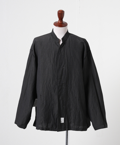 JOURNAL STANDARD J.S HOMESTEAD(ジャーナルスタンダードホームステッド)の「【j.s.homestead】WOOL LINEN WEATHER パジャマジャケット(ブルゾン・メンズ・チャコールグレー/ライトグレー/ネイビー・MEDIUM/LARGE)」の16枚目の写真