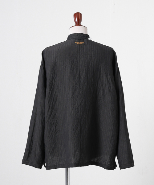 JOURNAL STANDARD J.S HOMESTEAD(ジャーナルスタンダードホームステッド)の「【j.s.homestead】WOOL LINEN WEATHER パジャマジャケット(ブルゾン・メンズ・チャコールグレー/ライトグレー/ネイビー・MEDIUM/LARGE)」の17枚目の写真
