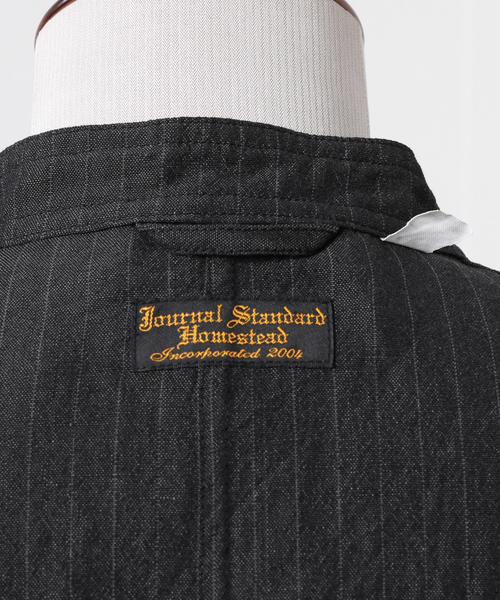 JOURNAL STANDARD J.S HOMESTEAD(ジャーナルスタンダードホームステッド)の「【j.s.homestead】WOOL LINEN WEATHER パジャマジャケット(ブルゾン・メンズ・チャコールグレー/ライトグレー/ネイビー・MEDIUM/LARGE)」の18枚目の写真