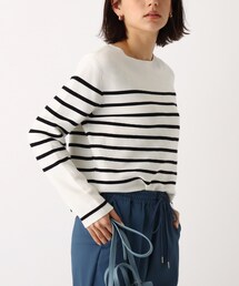 OPAQUE.CLIP | ボートネックニット【エクストラファインオーガニックコットン】(ニット/セーター)