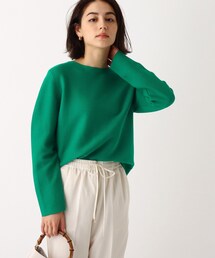 OPAQUE.CLIP | ボートネックニット【エクストラファインオーガニックコットン】(ニット/セーター)