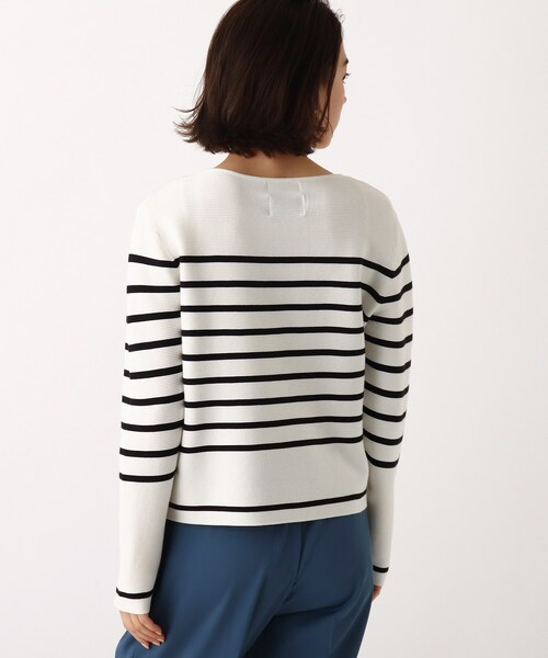 OPAQUE.CLIP（オペークドットクリップ）の「◆ボートネックニット【エクストラファインオーガニックコットン】（ニット/セーター・レディース・グリーン系その他5/ライトイエロー系8/ブルー系7/ダークグリーン/ホワイト系/ホワイト系その他3/ブラック系7/ブルー・34/36/38/42/40）」の11枚目の写真