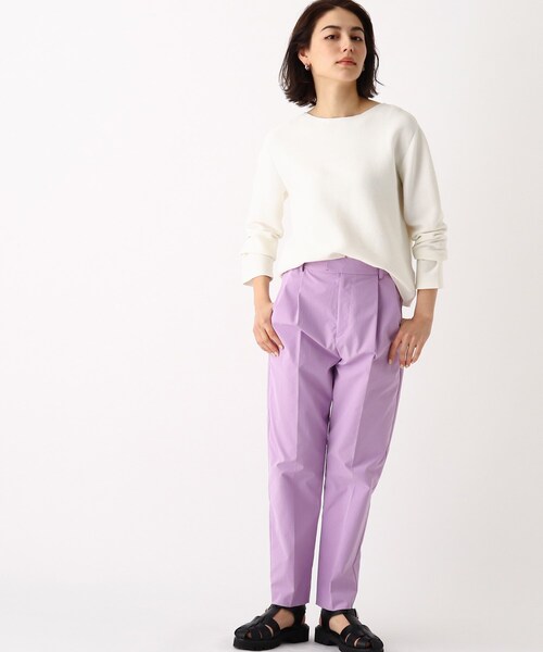 OPAQUE.CLIP（オペークドットクリップ）の「◆ボートネックニット【エクストラファインオーガニックコットン】（ニット/セーター・レディース・グリーン系その他5/ライトイエロー系8/ブルー系7/ダークグリーン/ホワイト系/ホワイト系その他3/ブラック系7/ブルー・34/36/38/42/40）」の15枚目の写真