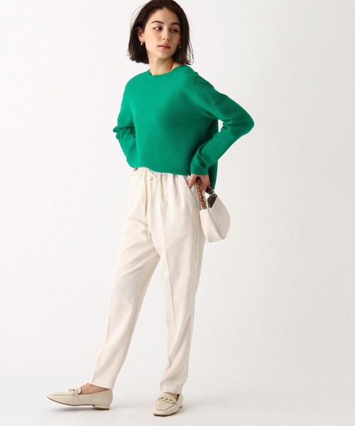 OPAQUE.CLIP（オペークドットクリップ）の「◆ボートネックニット【エクストラファインオーガニックコットン】（ニット/セーター・レディース・グリーン系その他5/ライトイエロー系8/ブルー系7/ダークグリーン/ホワイト系/ホワイト系その他3/ブラック系7/ブルー・34/36/38/42/40）」の17枚目の写真