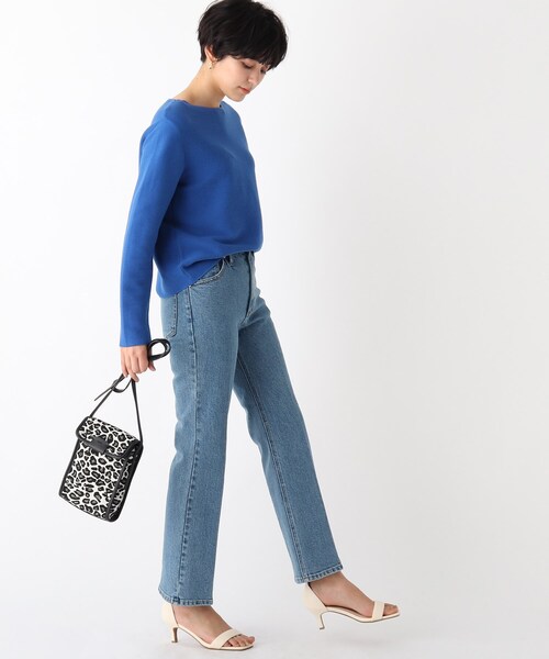 OPAQUE.CLIP（オペークドットクリップ）の「◆ボートネックニット【エクストラファインオーガニックコットン】（ニット/セーター・レディース・グリーン系その他5/ライトイエロー系8/ブルー系7/ダークグリーン/ホワイト系/ホワイト系その他3/ブラック系7/ブルー・34/36/38/42/40）」の22枚目の写真