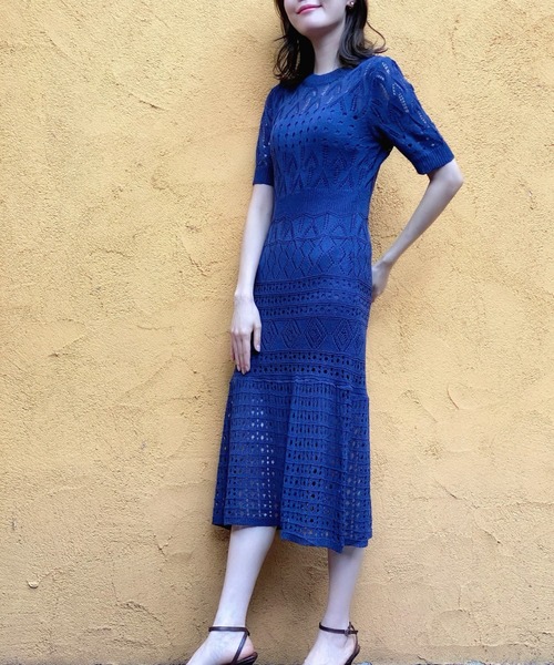 Opinion korean town（オピニオン コリアン タウン）の「YUGA レースマーメイドシルエットワンピース（ワンピース・レディース・ホワイト/ライトブルー/ネイビー/ブラック・FREE）」の22枚目の写真