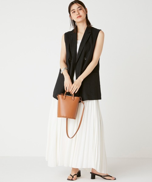 TOPKAPI（トプカピ）の「レザー バケツ型 2way ミニ ショルダー バッグ（ショルダーバッグ・レディース・ホワイト/オレンジ/キャメル・FREE）」の5枚目の写真