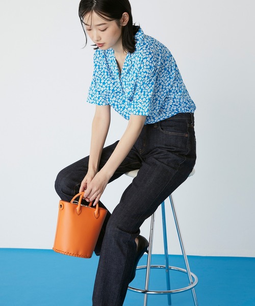 TOPKAPI（トプカピ）の「レザー バケツ型 2way ミニ ショルダー バッグ（ショルダーバッグ・レディース・ホワイト/オレンジ/キャメル・FREE）」の7枚目の写真