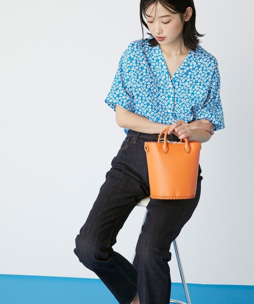 TOPKAPI（トプカピ）の「レザー バケツ型 2way ミニ ショルダー バッグ（ショルダーバッグ・レディース・ホワイト/オレンジ/キャメル・FREE）」の8枚目の写真