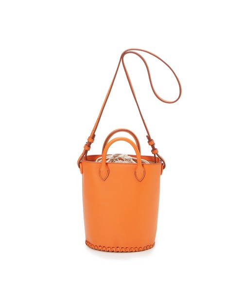 TOPKAPI（トプカピ）の「レザー バケツ型 2way ミニ ショルダー バッグ（ショルダーバッグ・レディース・ホワイト/オレンジ/キャメル・FREE）」の11枚目の写真