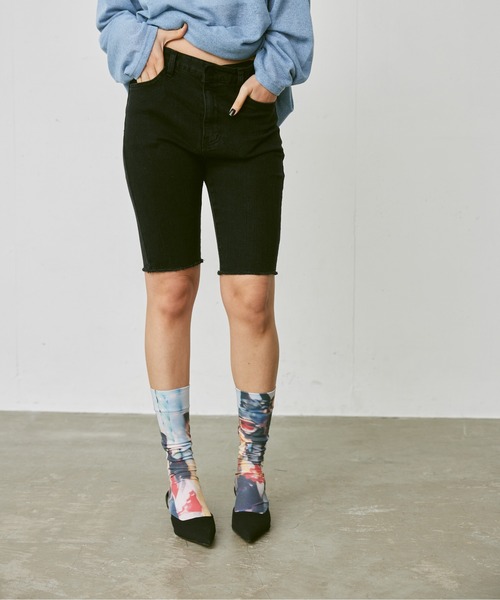 パンツ・ボトムスその他 BIKER DENIM TROUSERS BLACK FEKETE(フェケテ)の「BIKER DENIM PANTS / バイカーデニム