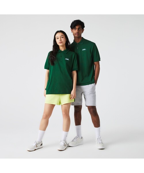 LACOSTE L!VE（ラコステライブ）の「ラコステライブ スクリプトネームポロシャツ（ポロシャツ・メンズ・ライトグレー/ブルー/グリーン・LL/S/M/L/XS）」の3枚目の写真