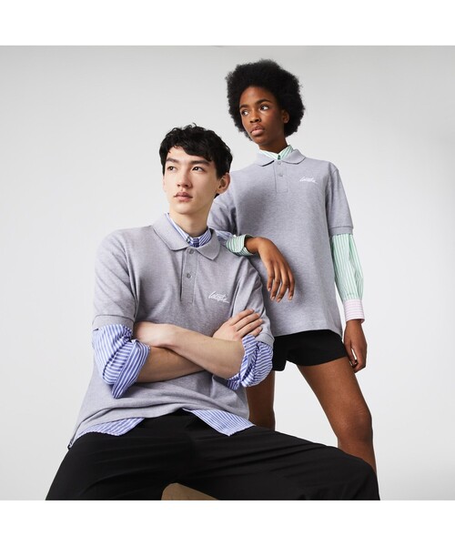 LACOSTE L!VE（ラコステライブ）の「ラコステライブ スクリプトネームポロシャツ（ポロシャツ・メンズ・ライトグレー/ブルー/グリーン・LL/S/M/L/XS）」の2枚目の写真