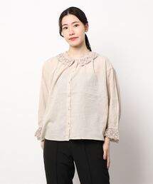 Samansa Mos2 | レース襟ブラウス(シャツ/ブラウス)