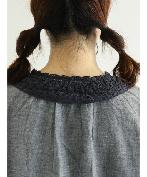 Samansa Mos2(サマンサ モスモス)の「レース襟ブラウス(シャツ/ブラウス・レディース・ブラック/ベージュ/オフホワイト/ブルー・フリ-)」の12枚目の写真