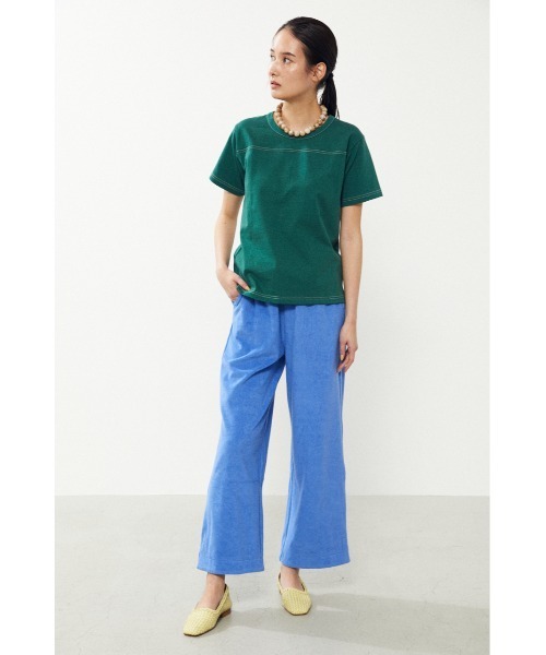 BLACK BY MOUSSY（ブラックバイマウジー）の「top stich t-shirt（トップステッチTシャツ）（Tシャツ/カットソー・レディース・ブラウン/オフホワイト/グリーン・FREE）」の14枚目の写真