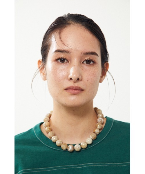 BLACK BY MOUSSY（ブラックバイマウジー）の「top stich t-shirt（トップステッチTシャツ）（Tシャツ/カットソー・レディース・ブラウン/オフホワイト/グリーン・FREE）」の18枚目の写真