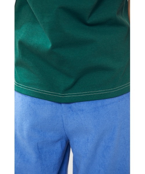 BLACK BY MOUSSY（ブラックバイマウジー）の「top stich t-shirt（トップステッチTシャツ）（Tシャツ/カットソー・レディース・ブラウン/オフホワイト/グリーン・FREE）」の21枚目の写真