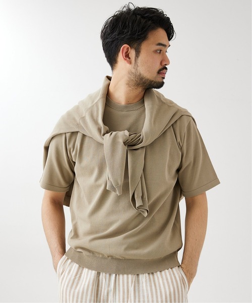 417 EDIFICE(フォーワンセブンエディフィス)の「【TEXBRID / テックスブリッド】 14ゲージ Tシャツ(Tシャツ/カットソー・メンズ・ブラック/ベージュ/ブラウン/グリーン・SMALL/MEDIUM/LARGE)」の10枚目の写真