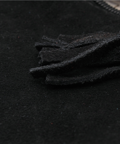 mystic（ミスティック）の「スウェードフリンジミニショルダー（ショルダーバッグ・レディース・キャメル/ライトグレー/エメラルド/ブラック・ﾌﾘ-）」の11枚目の写真