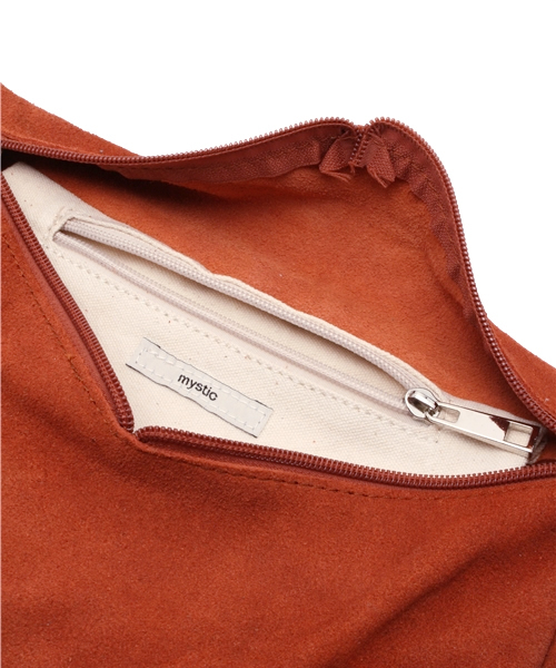 mystic（ミスティック）の「スウェードフリンジミニショルダー（ショルダーバッグ・レディース・キャメル/ライトグレー/エメラルド/ブラック・ﾌﾘ-）」の13枚目の写真