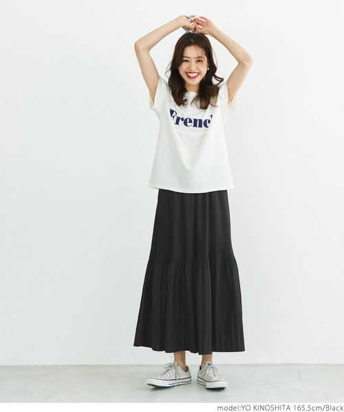 coca(coca)(コカ)の「フェードプリーツハリ感スカート(スカート・レディース・ブラック/ブルー・ONE SIZE)」の3枚目の写真