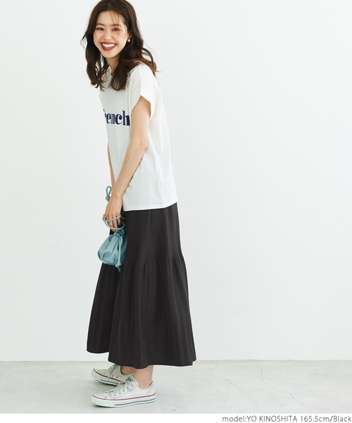 coca(coca)(コカ)の「フェードプリーツハリ感スカート(スカート・レディース・ブラック/ブルー・ONE SIZE)」の4枚目の写真