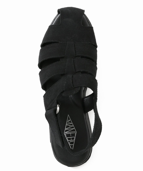 MANEBU WHINNY BIT SUEDE サンダル 40 黒 MNB-039B-S_BLACK_01.jpg?v=