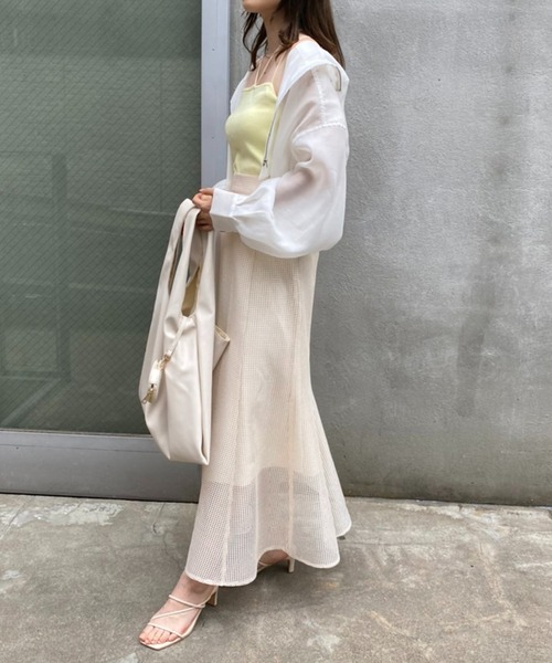 one after another NICE CLAUP（ワンアフターアナザーナイスクラップ）の「マルチwayブラトップ（キャミソール・レディース・オフホワイト/ブラック/グリーン/イエロー・FREE）」の21枚目の写真