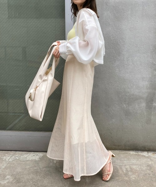 one after another NICE CLAUP（ワンアフターアナザーナイスクラップ）の「マルチwayブラトップ（キャミソール・レディース・オフホワイト/ブラック/グリーン/イエロー・FREE）」の18枚目の写真