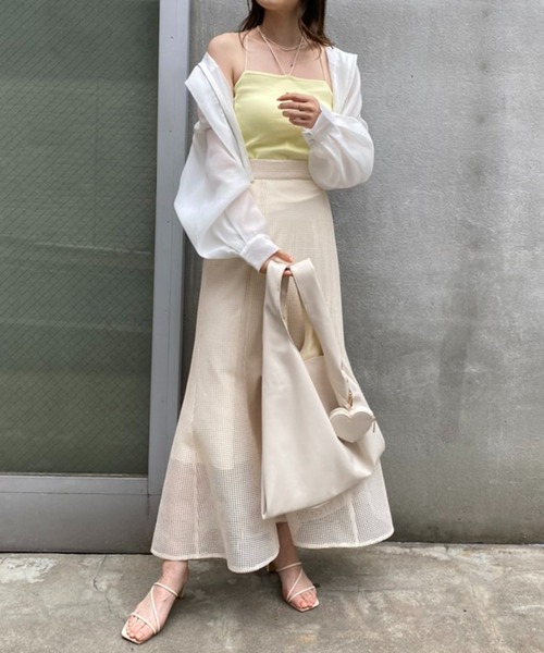 one after another NICE CLAUP（ワンアフターアナザーナイスクラップ）の「マルチwayブラトップ（キャミソール・レディース・オフホワイト/ブラック/グリーン/イエロー・FREE）」の20枚目の写真