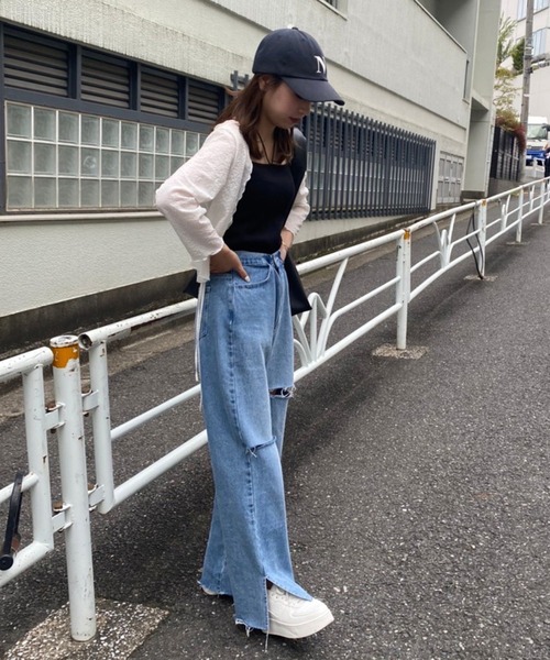 one after another NICE CLAUP（ワンアフターアナザーナイスクラップ）の「マルチwayブラトップ（キャミソール・レディース・オフホワイト/ブラック/グリーン/イエロー・FREE）」の13枚目の写真