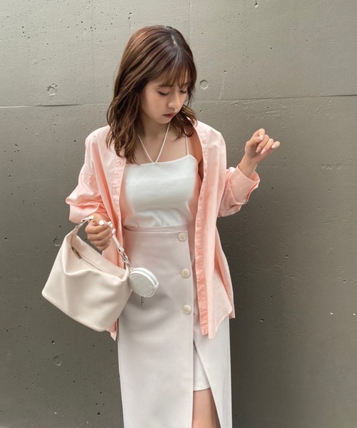 one after another NICE CLAUP（ワンアフターアナザーナイスクラップ）の「マルチwayブラトップ（キャミソール・レディース・オフホワイト/ブラック/グリーン/イエロー・FREE）」の7枚目の写真