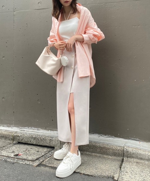 one after another NICE CLAUP（ワンアフターアナザーナイスクラップ）の「マルチwayブラトップ（キャミソール・レディース・オフホワイト/ブラック/グリーン/イエロー・FREE）」の5枚目の写真