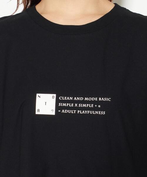 nota(ノータ)の「アシンメトリールーズTee(Tシャツ/カットソー・レディース・アイボリー/オレンジ/ブラック・FREE)」の5枚目の写真