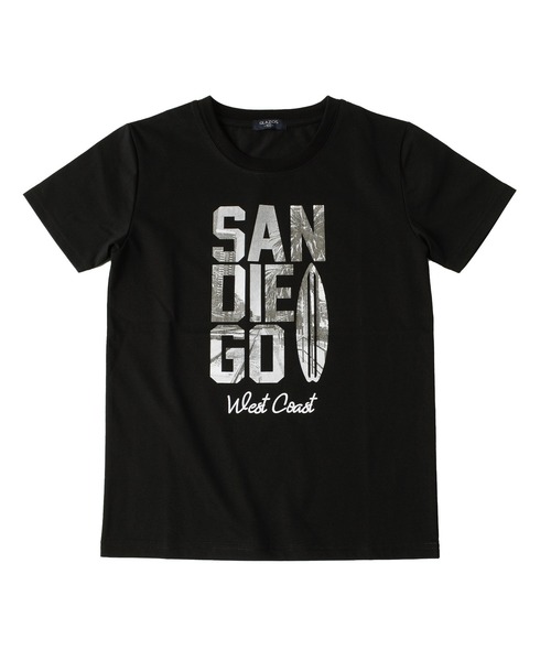 GLAZOS(グラソス)の「接触冷感・ビッグロゴフォトプリント半袖Tシャツ(Tシャツ/カットソー・キッズ・イエロー/ブラック/グレイッシュブルー・140cm/160cm/130cm/170cm/150cm)」の8枚目の写真