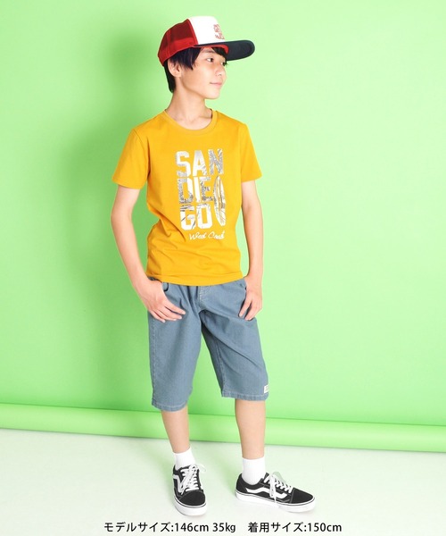 GLAZOS(グラソス)の「接触冷感・ビッグロゴフォトプリント半袖Tシャツ(Tシャツ/カットソー・キッズ・イエロー/ブラック/グレイッシュブルー・140cm/160cm/130cm/170cm/150cm)」の16枚目の写真