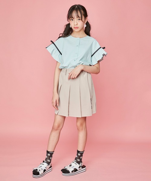 【kitri】ブラベルトセットとピンクスカート JENNI love（ジェニィラブ）の「クリアベルト付きプリーツ