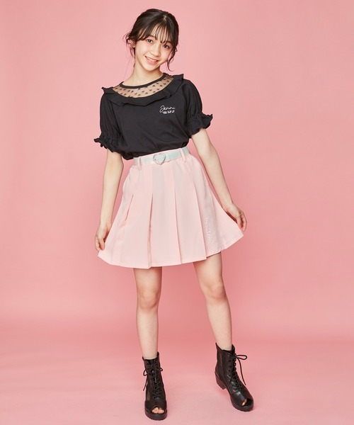 ジェニィラブ新品フリルブラウス＆プリーツスカパン140 ジェニィラブ✧新品✧フリルブラウス＆プリーツスカパン140