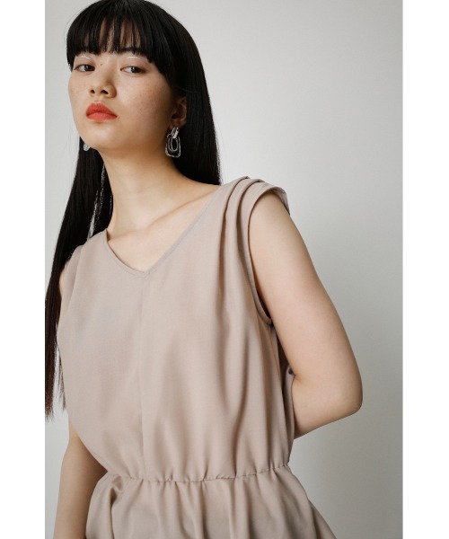 AZUL by moussy（アズールバイマウジー）の「BACK TIE PEPLUM BLOUSE/バックタイペプラムブラウス（タンクトップ・レディース・ブラック/ライトベージュ・MEDIUM/SMALL）」の13枚目の写真