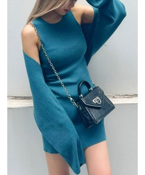 EVRIS(エヴリス)の「ボレロセットニットワンピース(ワンピース・レディース・ブラック/ピンク/ブルー/アイボリー・FREE)」の3枚目の写真