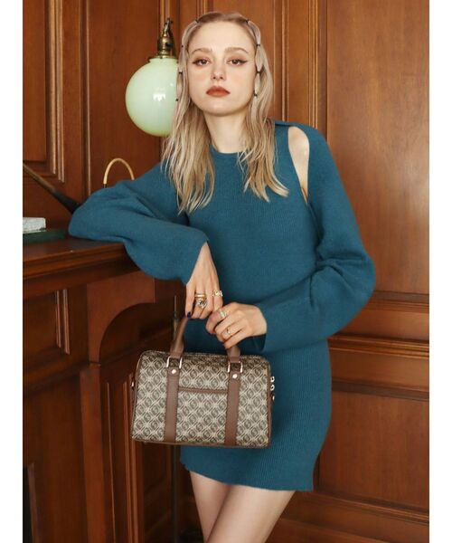 EVRIS(エヴリス)の「ボレロセットニットワンピース(ワンピース・レディース・ブラック/ピンク/ブルー/アイボリー・FREE)」の5枚目の写真